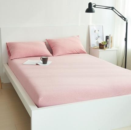 91家纺网 家纺一手货源 找家纺 （总）简煦2025新款全棉色纺针织棉条纹纯色四件套系列2单床笠