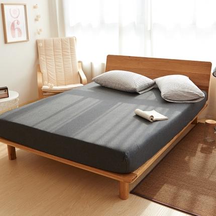 91家纺网 家纺一手货源 找家纺 （总）简煦2025新款全棉色纺针织棉条纹纯色四件套系列2单床笠