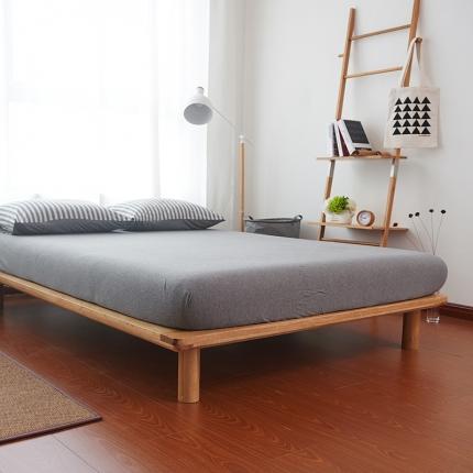 91家纺网 家纺一手货源 找家纺 （总）简煦2025新款全棉色纺针织棉条纹纯色四件套系列2单床笠