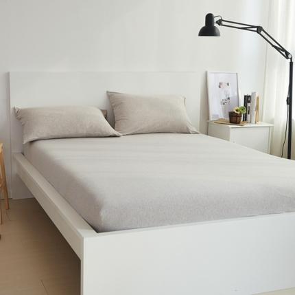 91家纺网 家纺一手货源 找家纺 （总）简煦2025新款全棉色纺针织棉条纹纯色四件套系列2单床笠