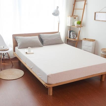 91家纺网 家纺一手货源 找家纺 （总）简煦2025新款全棉色纺针织棉条纹纯色四件套系列2单床笠