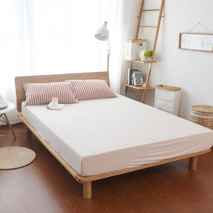 91家纺网 家纺一手货源 找家纺 （总）简煦2025新款全棉色纺针织棉条纹纯色四件套系列2单床笠