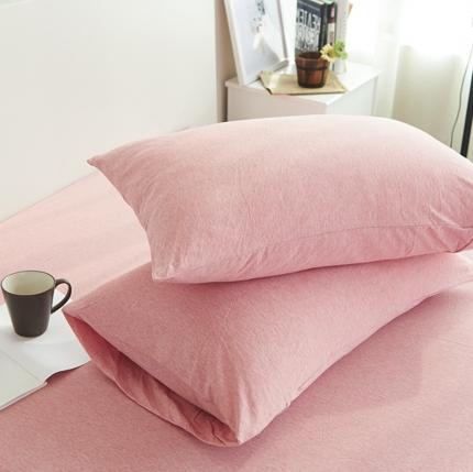 91家纺网 家纺一手货源 找家纺 （总）简煦2025新款全棉色纺针织棉条纹纯色四件套系列2单枕套