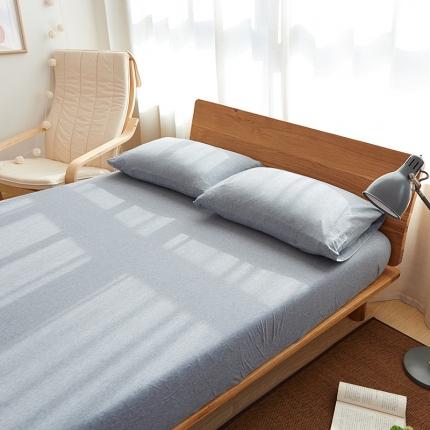 91家纺网 家纺一手货源 找家纺 （总）简煦2025新款全棉色纺针织棉条纹纯色四件套系列2单枕套