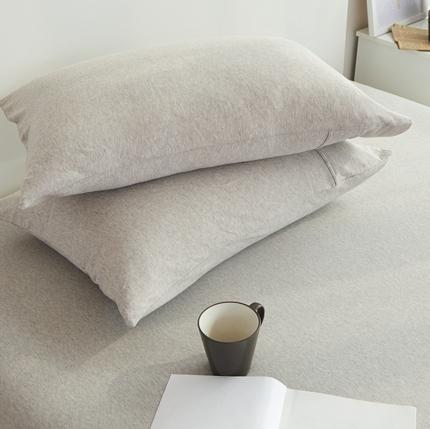 91家纺网 家纺一手货源 找家纺 （总）简煦2025新款全棉色纺针织棉条纹纯色四件套系列2单枕套