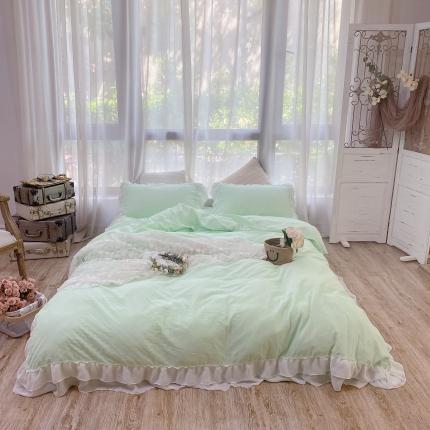 91家纺网 家纺一手货源 找家纺 （总）玛奇朵 2021新款华夫格雪纺纱全棉色织提花四件套