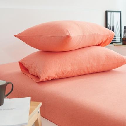 91家纺网 家纺一手货源 找家纺 （总）简煦2025新款全棉色纺针织棉条纹纯色四件套系列3单枕套