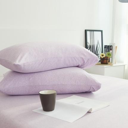 91家纺网 家纺一手货源 找家纺 （总）简煦2025新款全棉色纺针织棉条纹纯色四件套系列3单枕套