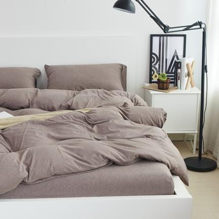 91家纺网 家纺一手货源 找家纺 （总）简煦2025新款全棉色纺针织棉条纹纯色套件系列4单床单