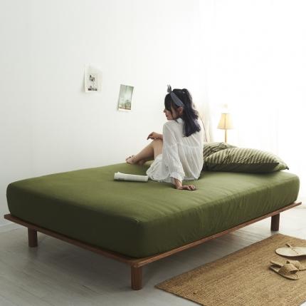 91家纺网 家纺一手货源 找家纺 （总）简煦2025新款全棉色纺针织棉条纹纯色四件套系列5单床笠