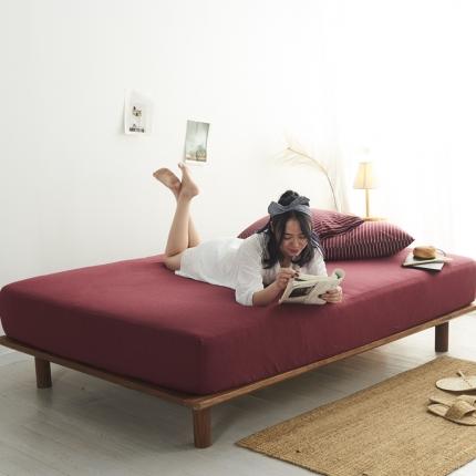 91家纺网 家纺一手货源 找家纺 （总）简煦2025新款全棉色纺针织棉条纹纯色四件套系列5单床笠