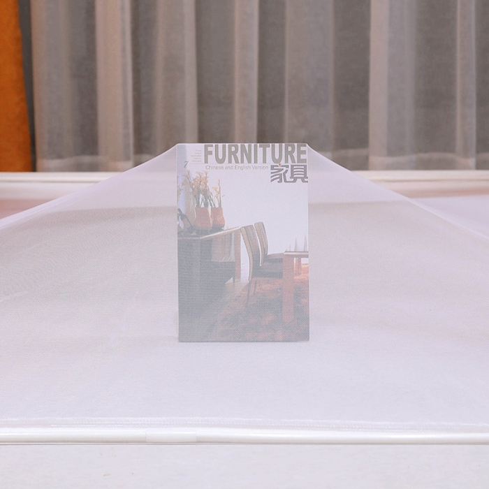 91家纺网 家纺一手货源 找家纺 千逸虹 2024新款坐床全底纱 遮光蚊帐 银杏绿