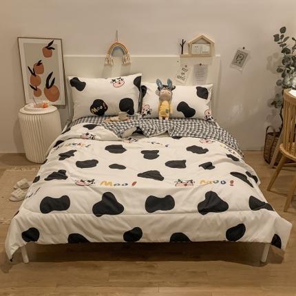 91家纺网 家纺一手货源 找家纺 （总）2021新款长绒棉夏被四件套