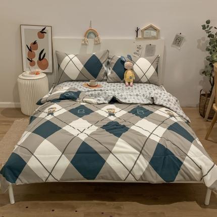 91家纺网 家纺一手货源 找家纺 （总）2021新款长绒棉夏被四件套