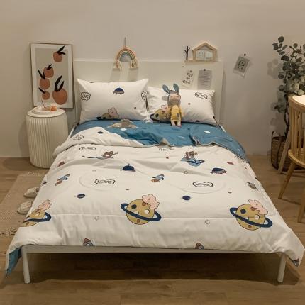 91家纺网 家纺一手货源 找家纺 （总）2021新款长绒棉夏被四件套