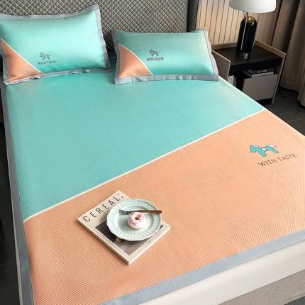 91家纺网 家纺一手货源 找家纺 懒猫 2021马卡龙冰藤席凉席 小马驹-薄荷绿