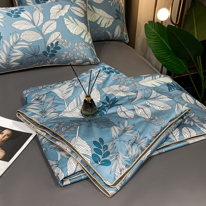 91家纺网 家纺一手货源 找家纺 （总）吾秀 60长绒棉夏被抗菌 60S全棉夏被四件套 空调被