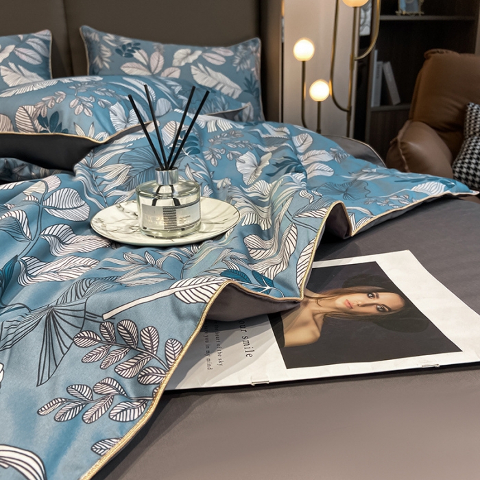 91家纺网 家纺一手货源 找家纺 （总）吾秀 60长绒棉夏被抗菌 60S全棉夏被四件套 空调被