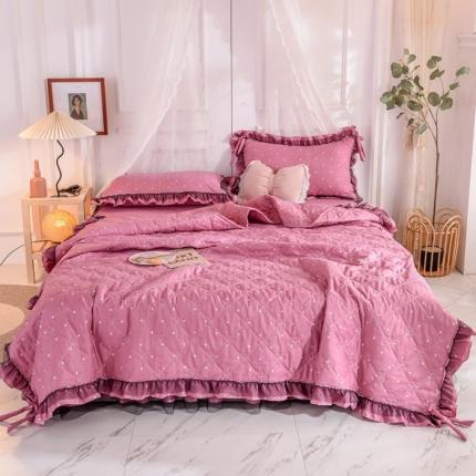 91家纺网 家纺一手货源 找家纺 (总)芭比蔓家纺 2024新款床裙款夏被四件套