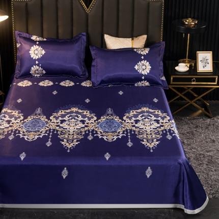 91家纺网 家纺一手货源 找家纺 （总）青竹苑 2021冰丝席床单款可水洗折叠天丝空调席三件套