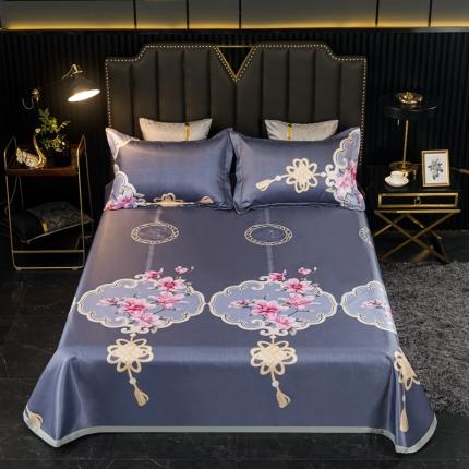 91家纺网 家纺一手货源 找家纺 （总）青竹苑 2021冰丝席床单款可水洗折叠天丝空调席三件套