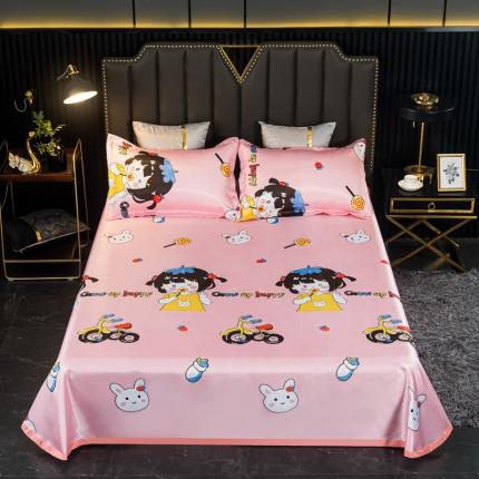 91家纺网 家纺一手货源 找家纺 （总）青竹苑 2021冰丝席床单款可水洗折叠天丝空调席三件套