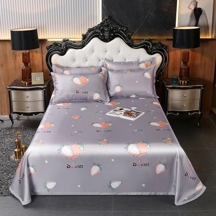 91家纺网 家纺一手货源 找家纺 （总）青竹苑 2021冰丝席床单款可水洗折叠天丝空调席三件套