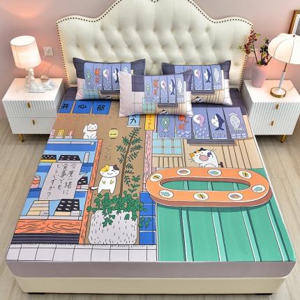 91家纺网 家纺一手货源 找家纺 （总）同田 2023新款大版冰丝床笠凉席三件套空调软席