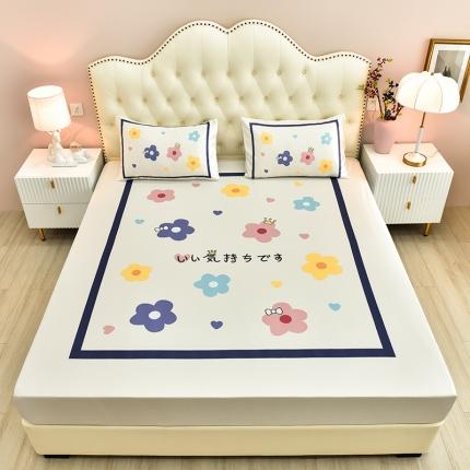 91家纺网 家纺一手货源 找家纺 （总）同田 2023新款大版冰丝床笠凉席三件套空调软席