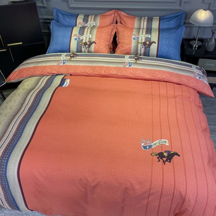 91家纺网 家纺一手货源 找家纺 金爱家 2021新款全棉13372四件套条格简约系列 欧派