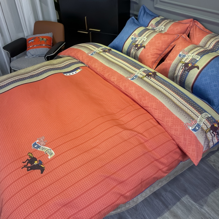 91家纺网 家纺一手货源 找家纺 金爱家 2021新款全棉13372四件套条格简约系列 欧派