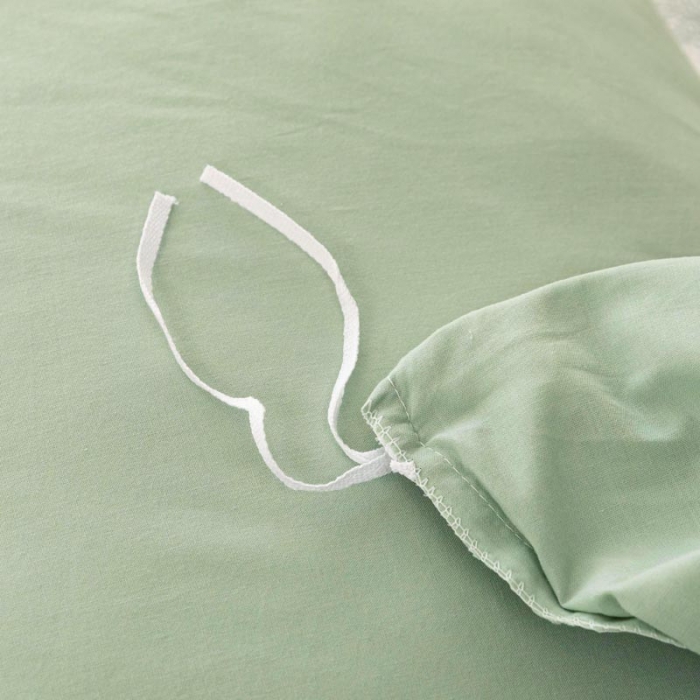 91家纺网 家纺一手货源 找家纺 怡家居 2021新款全棉水洗刺绣花边四件套 艾绿