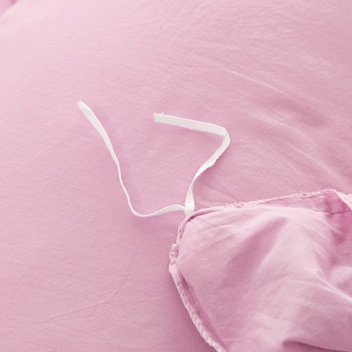 91家纺网 家纺一手货源 找家纺 怡家居 2021新款全棉水洗刺绣花边四件套 丁香紫