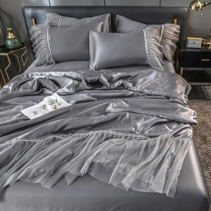 91家纺网 家纺一手货源 找家纺 （总）丽莱美家纺 2024爆款水洗真丝夏被四件套