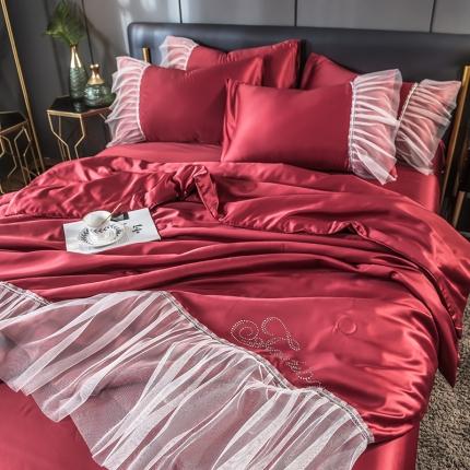 91家纺网 家纺一手货源 找家纺 （总）丽莱美家纺 2024爆款水洗真丝夏被四件套