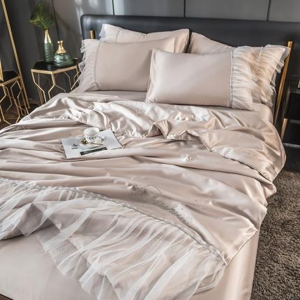 91家纺网 家纺一手货源 找家纺 （总）丽莱美家纺 2024爆款水洗真丝夏被四件套