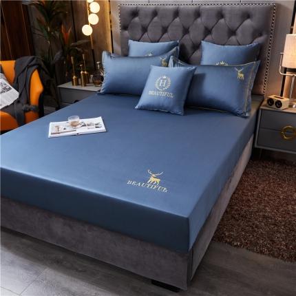 91家纺网 家纺一手货源 找家纺 （总）菊上 2021新款60长绒棉-单品床笠（幸福鹿系列）