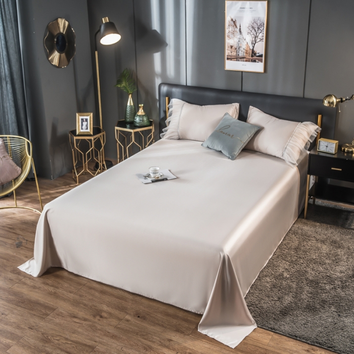 91家纺网 家纺一手货源 找家纺 丽莱美家纺 2026爆款水洗真丝夏被四件套 香槟金