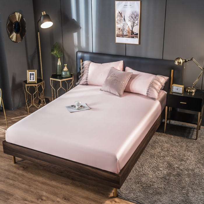 91家纺网 家纺一手货源 找家纺 丽莱美家纺 2024爆款水洗真丝夏被四件套 玉色