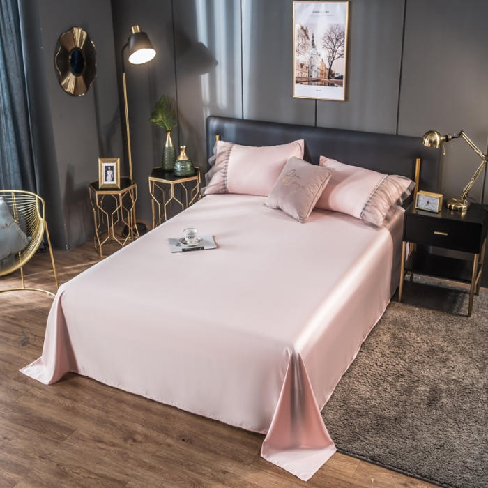 91家纺网 家纺一手货源 找家纺 丽莱美家纺 2024爆款水洗真丝夏被四件套 玉色