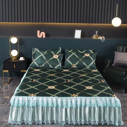 91家纺网 家纺一手货源 找家纺 （总）迷仙巢2021新款冰丝凉席（床裙款）