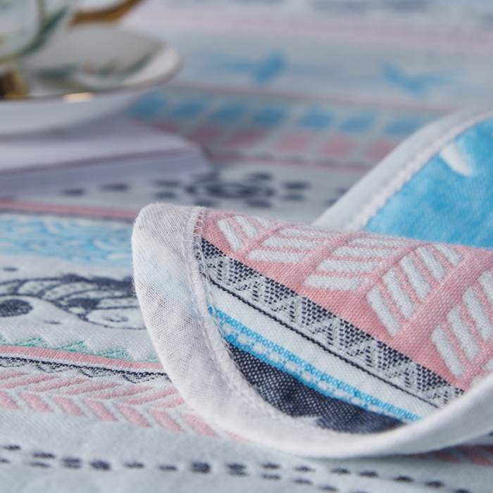 91家纺网 家纺一手货源 找家纺 朴尔 2021新款全棉六层纱布凉席床单床盖 海岸清风