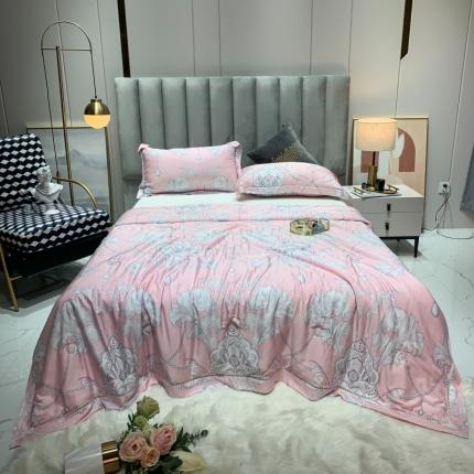 91家纺网 家纺一手货源 找家纺 棉生活家纺 2022新款莫代尔天丝夏被 辉煌时刻-粉