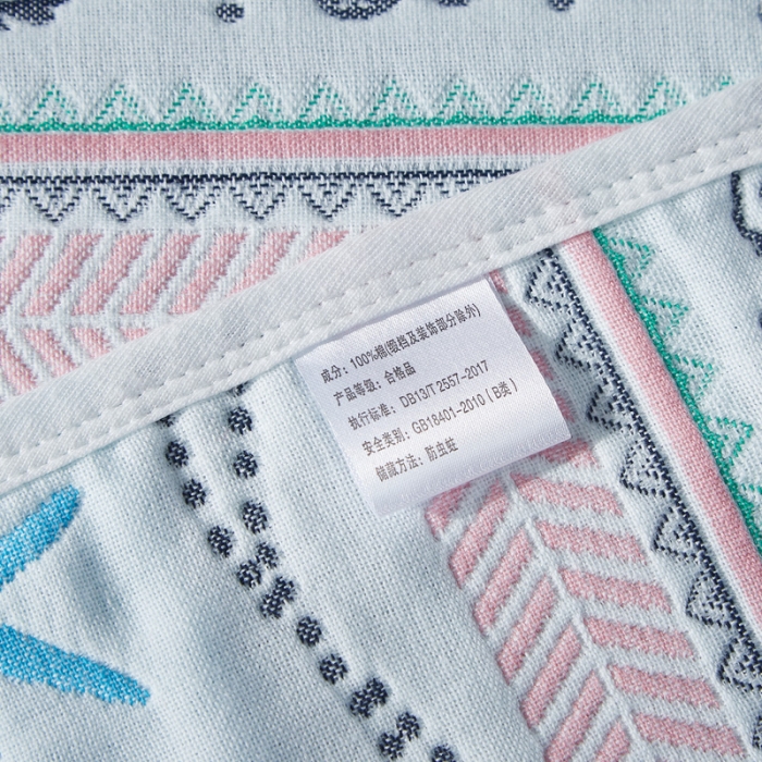 91家纺网 家纺一手货源 找家纺 朴尔 2021新款全棉六层纱布凉席床单床盖 海岸清风