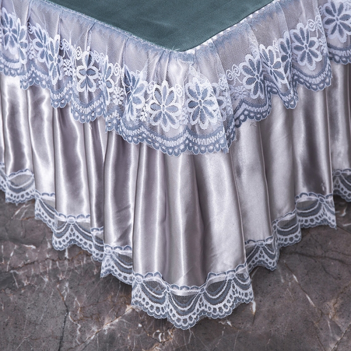 91家纺网 家纺一手货源 找家纺 迷仙巢2021新款冰丝凉席（床裙款） 爱的花海