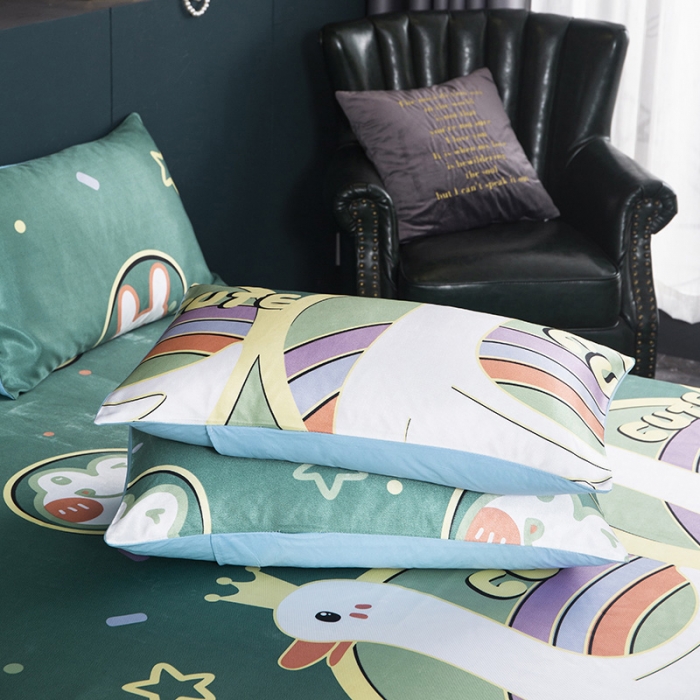 91家纺网 家纺一手货源 找家纺 迷仙巢2021新款冰丝凉席（床裙款） 动物乐园