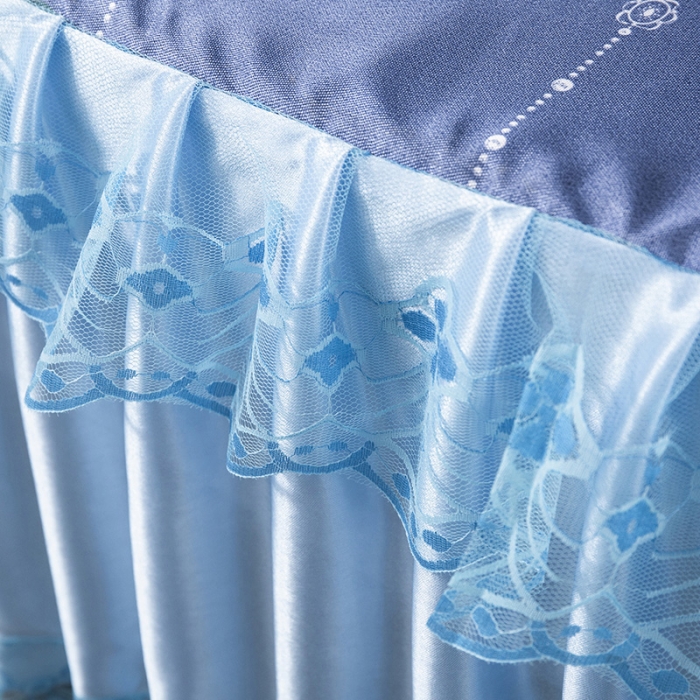 91家纺网 家纺一手货源 找家纺 迷仙巢2021新款冰丝凉席（床裙款） 花开富贵