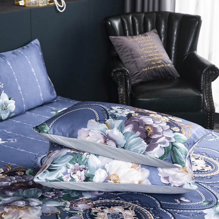 91家纺网 家纺一手货源 找家纺 迷仙巢2021新款冰丝凉席（床裙款） 花开富贵