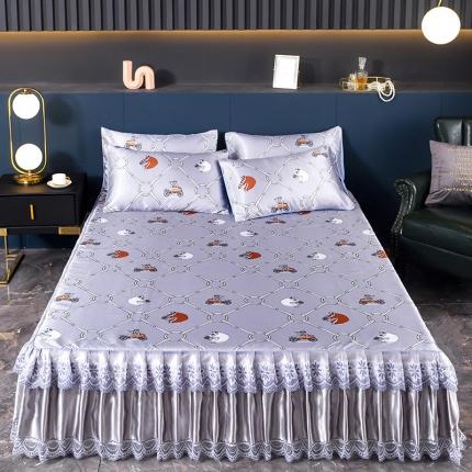 迷仙巢2021新款冰丝凉席（床裙款） 天马行空