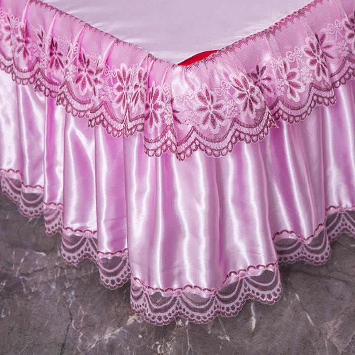 91家纺网 家纺一手货源 找家纺 迷仙巢2021新款冰丝凉席（床裙款） 甜心草莓